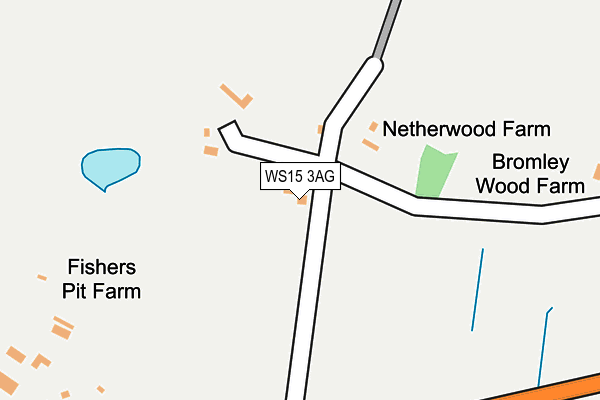 WS15 3AG map - OS OpenMap – Local (Ordnance Survey)