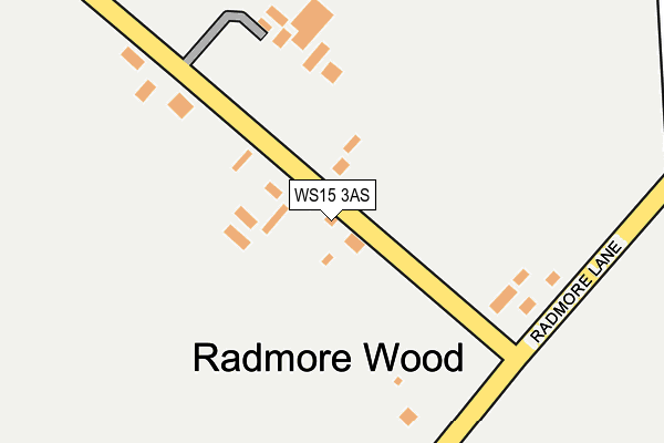 WS15 3AS map - OS OpenMap – Local (Ordnance Survey)