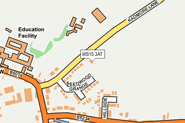 WS15 3AT map - OS OpenMap – Local (Ordnance Survey)