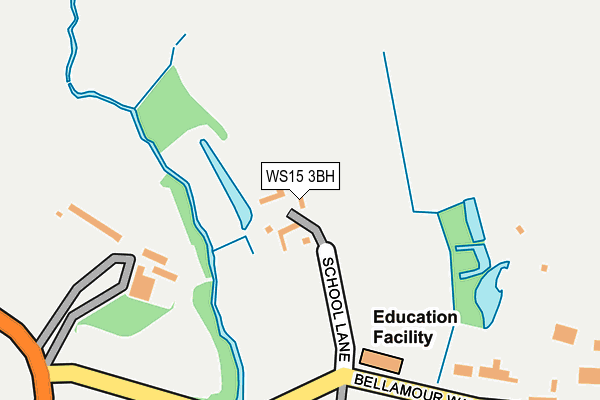 WS15 3BH map - OS OpenMap – Local (Ordnance Survey)
