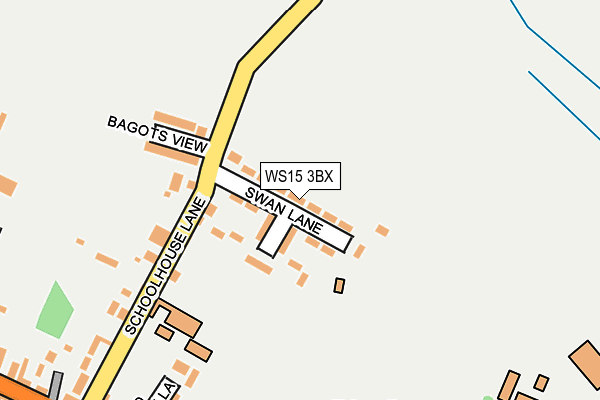 WS15 3BX map - OS OpenMap – Local (Ordnance Survey)