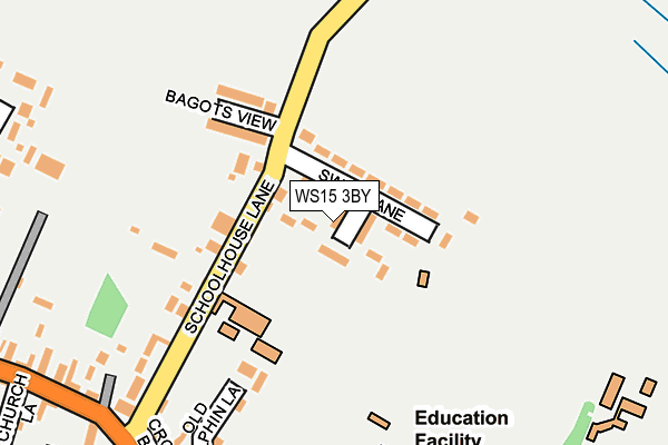 WS15 3BY map - OS OpenMap – Local (Ordnance Survey)