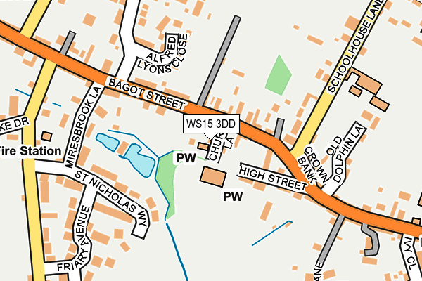 WS15 3DD map - OS OpenMap – Local (Ordnance Survey)