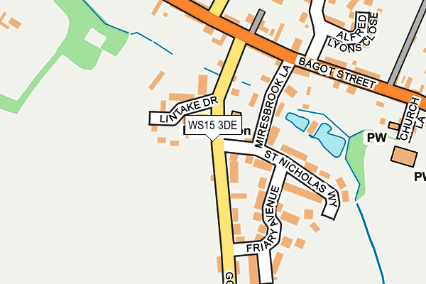 WS15 3DE map - OS OpenMap – Local (Ordnance Survey)