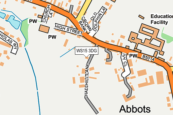 WS15 3DG map - OS OpenMap – Local (Ordnance Survey)