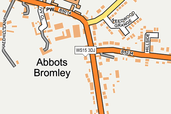 WS15 3DJ map - OS OpenMap – Local (Ordnance Survey)