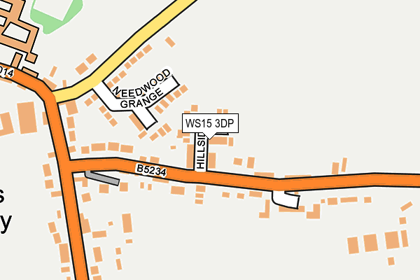 WS15 3DP map - OS OpenMap – Local (Ordnance Survey)