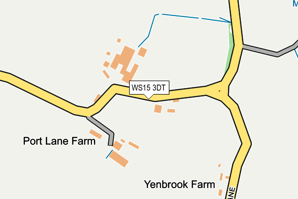 WS15 3DT map - OS OpenMap – Local (Ordnance Survey)