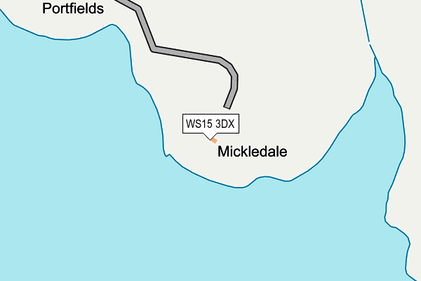 WS15 3DX map - OS OpenMap – Local (Ordnance Survey)