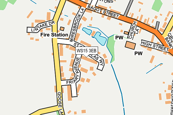 WS15 3EB map - OS OpenMap – Local (Ordnance Survey)