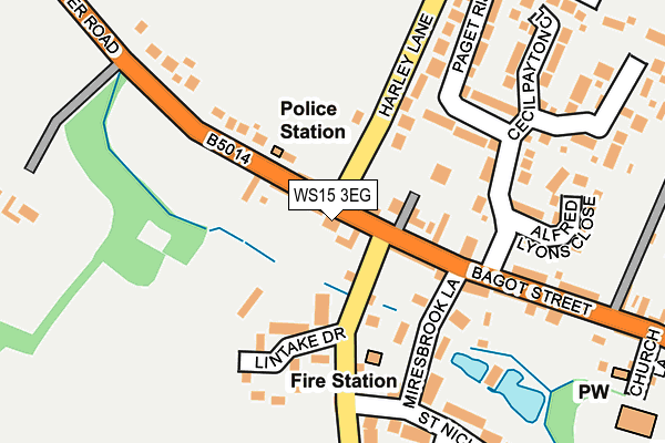 WS15 3EG map - OS OpenMap – Local (Ordnance Survey)