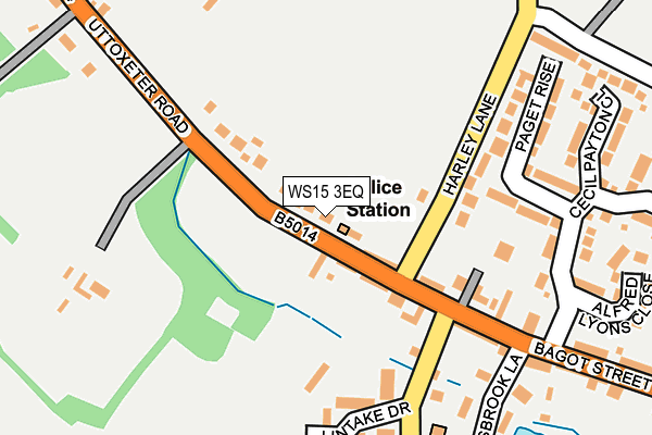 WS15 3EQ map - OS OpenMap – Local (Ordnance Survey)