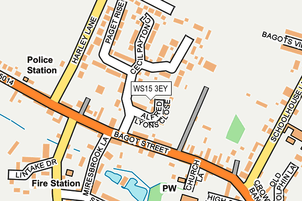 WS15 3EY map - OS OpenMap – Local (Ordnance Survey)