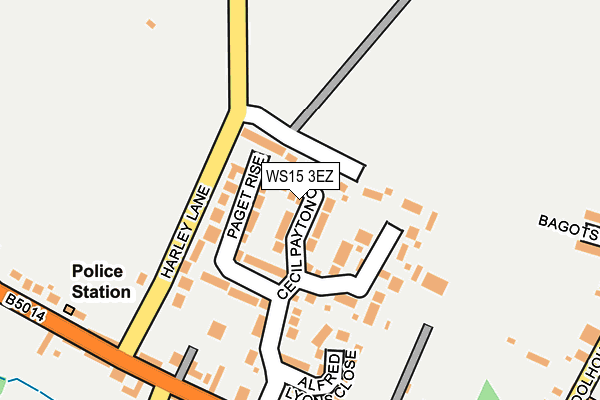 WS15 3EZ map - OS OpenMap – Local (Ordnance Survey)