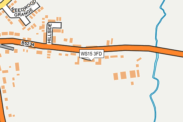 WS15 3FD map - OS OpenMap – Local (Ordnance Survey)