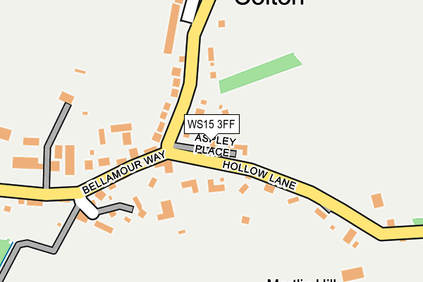 WS15 3FF map - OS OpenMap – Local (Ordnance Survey)