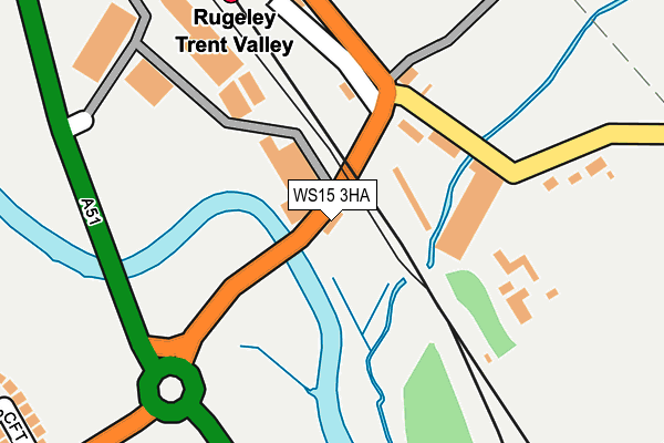 WS15 3HA map - OS OpenMap – Local (Ordnance Survey)