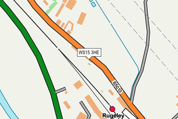 WS15 3HE map - OS OpenMap – Local (Ordnance Survey)