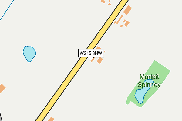 WS15 3HW map - OS OpenMap – Local (Ordnance Survey)