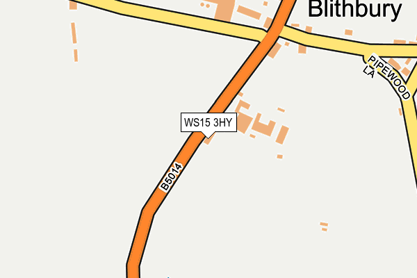 WS15 3HY map - OS OpenMap – Local (Ordnance Survey)