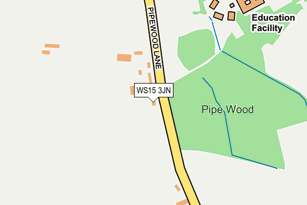 WS15 3JN map - OS OpenMap – Local (Ordnance Survey)