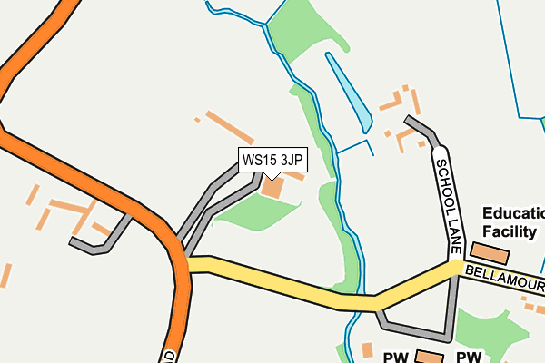 WS15 3JP map - OS OpenMap – Local (Ordnance Survey)