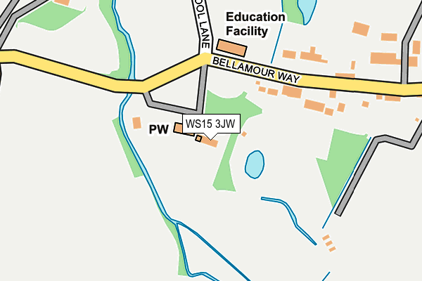 WS15 3JW map - OS OpenMap – Local (Ordnance Survey)