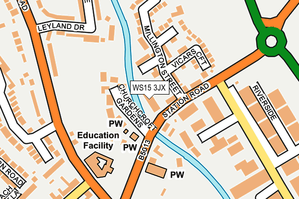 WS15 3JX map - OS OpenMap – Local (Ordnance Survey)