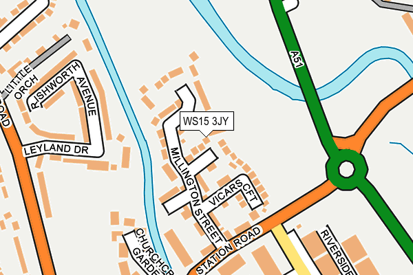 WS15 3JY map - OS OpenMap – Local (Ordnance Survey)