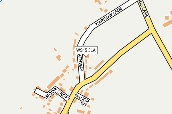WS15 3LA map - OS OpenMap – Local (Ordnance Survey)