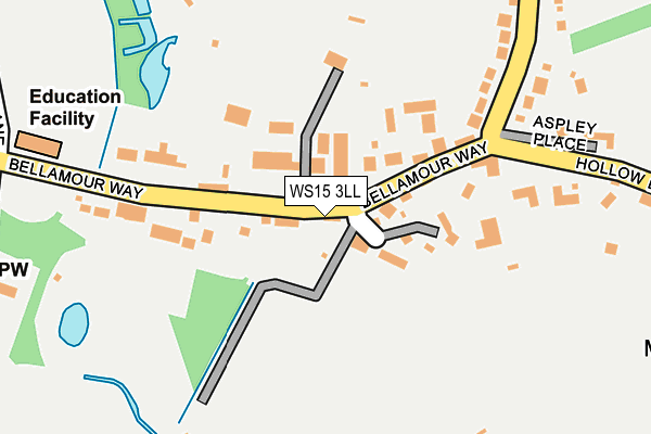WS15 3LL map - OS OpenMap – Local (Ordnance Survey)