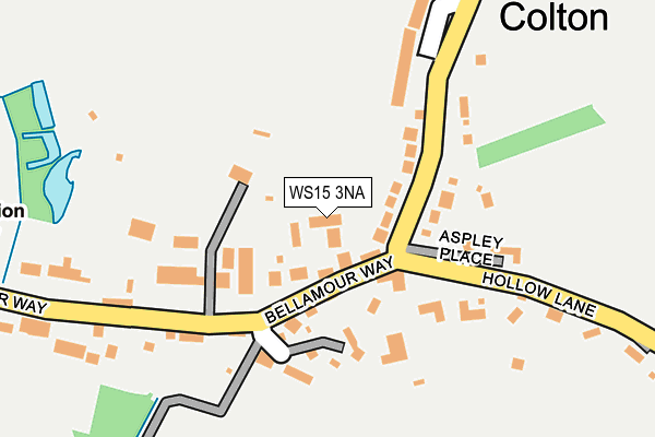 WS15 3NA map - OS OpenMap – Local (Ordnance Survey)
