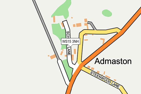 WS15 3NH map - OS OpenMap – Local (Ordnance Survey)