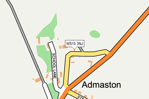 WS15 3NJ map - OS OpenMap – Local (Ordnance Survey)