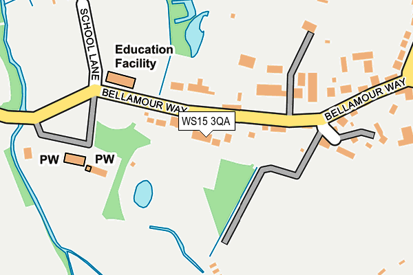 WS15 3QA map - OS OpenMap – Local (Ordnance Survey)