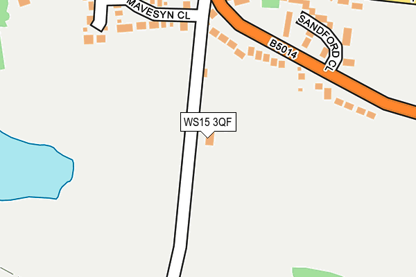 WS15 3QF map - OS OpenMap – Local (Ordnance Survey)