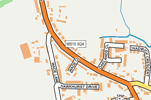 WS15 3QX map - OS OpenMap – Local (Ordnance Survey)
