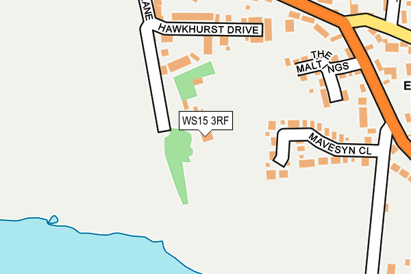 WS15 3RF map - OS OpenMap – Local (Ordnance Survey)