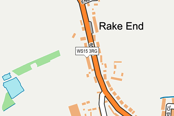 WS15 3RG map - OS OpenMap – Local (Ordnance Survey)