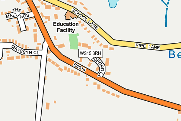 WS15 3RH map - OS OpenMap – Local (Ordnance Survey)