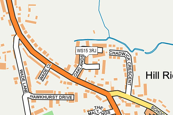 WS15 3RJ map - OS OpenMap – Local (Ordnance Survey)