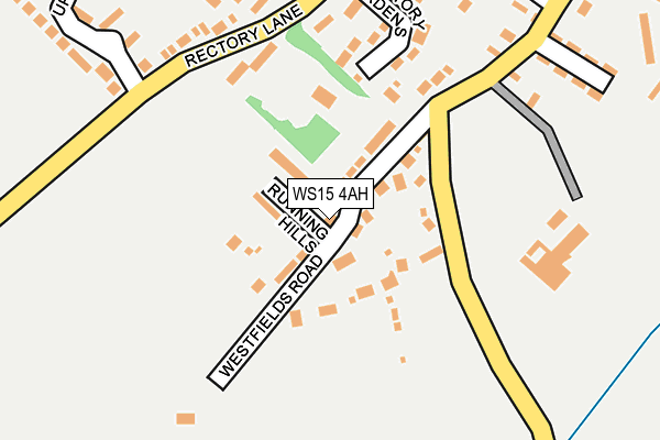 WS15 4AH map - OS OpenMap – Local (Ordnance Survey)