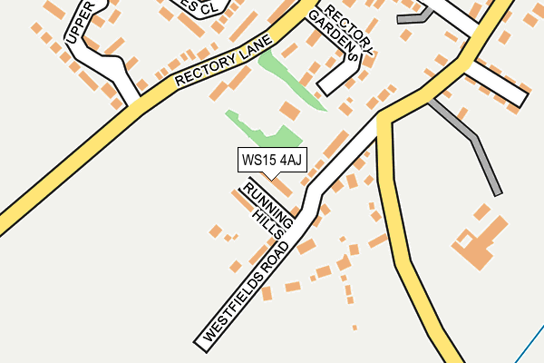WS15 4AJ map - OS OpenMap – Local (Ordnance Survey)