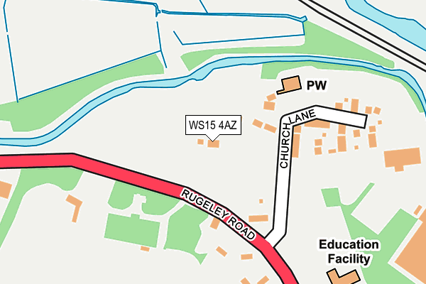 WS15 4AZ map - OS OpenMap – Local (Ordnance Survey)