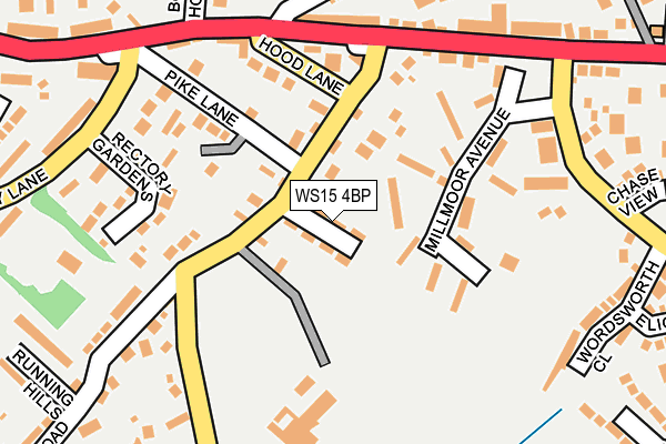 WS15 4BP map - OS OpenMap – Local (Ordnance Survey)