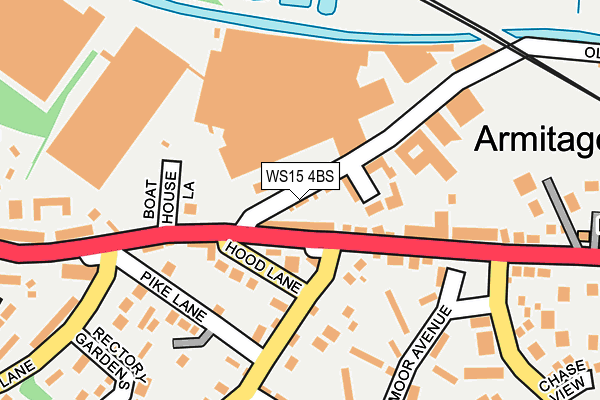 WS15 4BS map - OS OpenMap – Local (Ordnance Survey)