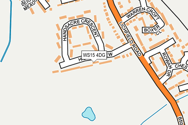 WS15 4DG map - OS OpenMap – Local (Ordnance Survey)