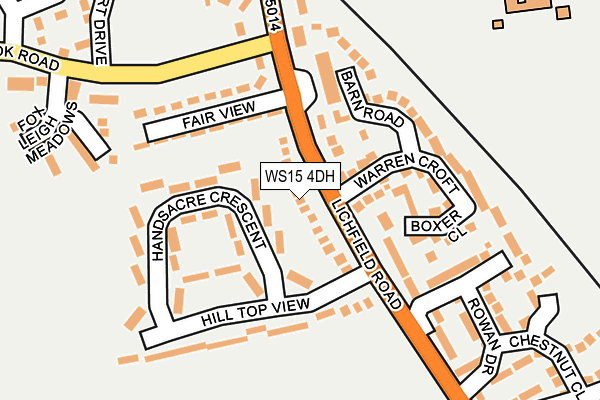 WS15 4DH map - OS OpenMap – Local (Ordnance Survey)
