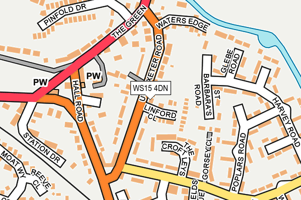 WS15 4DN map - OS OpenMap – Local (Ordnance Survey)