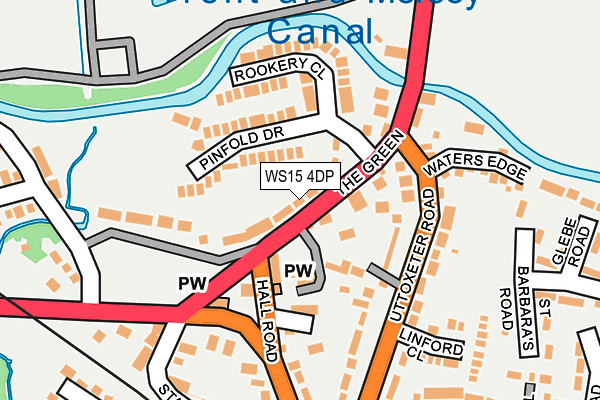 WS15 4DP map - OS OpenMap – Local (Ordnance Survey)
